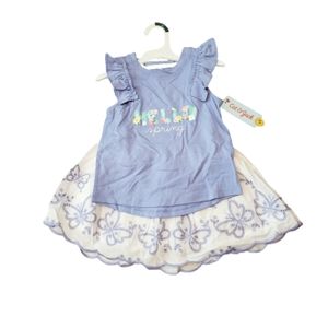 Cat & Jack Periwinkle/White 2pc Outfit